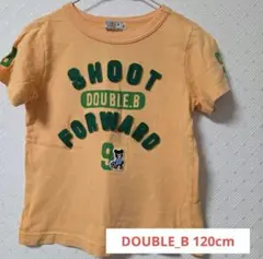 DOUBLE_B ミキハウス　サッカー　ワッペン　刺繍 Tシャツ 120cm