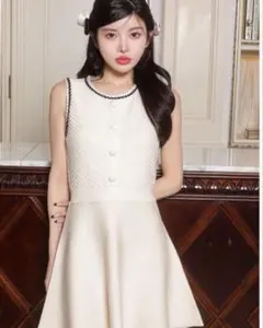 【完売品】ダーリッチ ロープパイピングニットミニワンピース