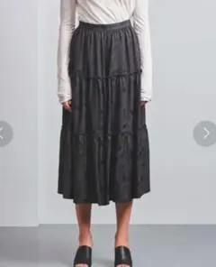 ユナイテッドアローズ　UGFM ペイズリー ジャカード フリルスカート