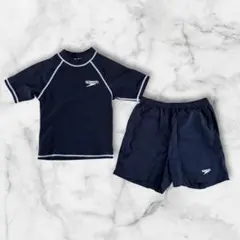 speedo ラッシュガード（半袖）と水陸両用ショートパンツのセット　120cm