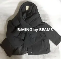 B:MING by BEAMS /ノーカラーブルゾンマフラー付き中綿 ブラックS