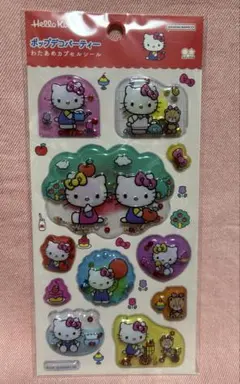 ハローキティ ポップデコパーティ　わたあめカプセルシール①