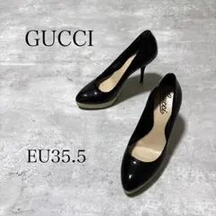 GUCCI グッチ エナメルレザー ヒール パンプス EU35.5