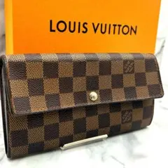 ルイヴィトン　ダミエ　エベヌ　長財布　ポルトフォイユ　サラ　１０カード