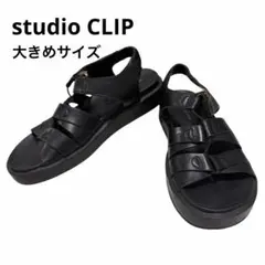 スタディオクリップ 厚底サンダル 黒 グルカ風 レースアップ L XL 25のサムネイル