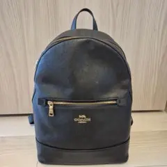 COACH ブラックレザー リュックサックのサムネイル