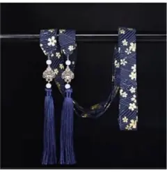 ✧︎数量限定SALE✧︎中国土産物シリーズ 宮女のお守り漢服リボン⑥小花紺