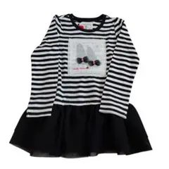 半額以下☆タグ付き☆ミキハウス　リーナちゃんの裾フリルTシャツ(100)