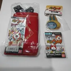 妖怪ウォッチ　スマホポーチ　ボタンキャッチ　反射マスコットキーホルダー