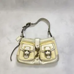 コーチ レザー ワンショルダー トートバッグ レガシーストローホーボー 