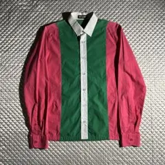 RAF SIMONS archive マルチカラーシャツ ピンク グリーン