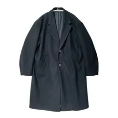 GU チェスターコート M ブラック ニット素材 メンズ