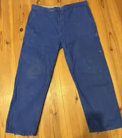 希少60s70s フランス ワークパンツ ヴィンテージ ペンキ　一点物