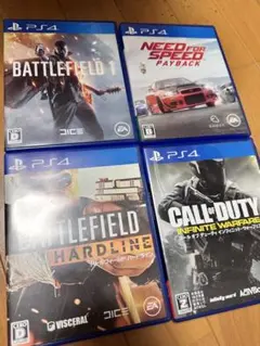 PS4ソフト4点 ニードフォースピード、バトルフィールド、コールオブデューティ