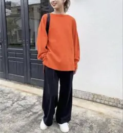 スピックアンドスパン ウールカシミヤルーズニット