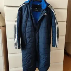 adidas ベンチコート ネイビー/ブルー サイズ150