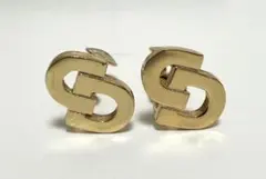 Dior ディオール ヴィンテージ ゴールド ロゴ イヤリング