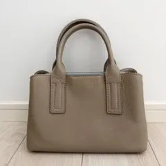 Milos 2way ハンドバッグ グレージュ レザーのサムネイル