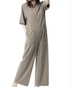 ミラオーウェン　背中あき　半袖　五分袖　ロンパース　オールインワン　フリーサイズ