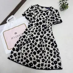 エムズグレイシー お花柄 フレアワンピース 半袖38