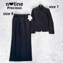 n-line Precious ジャケットパンツスーツ ブラック 7号/9号