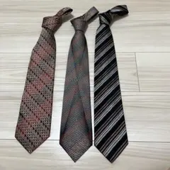 ネクタイ 3本セット　シルク　絹　まとめ売り