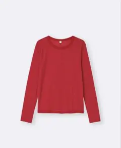 GU ソフトシアークルーネックT Mサイズ　RED