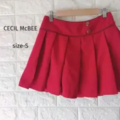 え*か様 300円〜 セシルマクビー/ レディース主役級レッド♪プリーツミニスカ