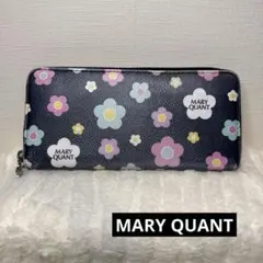 マリークワント ラウンドジップ 長財布 花柄