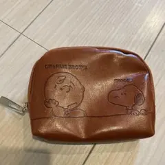 SNOOPY CHARLIE BROWN ポーチ ブラウン