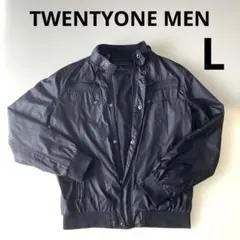 TWENTYONE MEN ブルゾン　ミリタリージャケット　黒　Lサイズ　美品