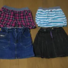 値下げ中♪女の子 130 スカート 4点 セット売り キュロット ショートパンツ