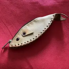 魚 ペンケース レザー 小物入れ 小銭入れ コインケース 革 筆箱 昭和レトロのサムネイル