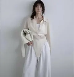 美品】todayful/ slub slit shirts ホワイト - メルカリ