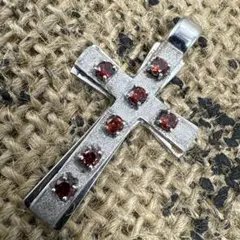 シルバー　ガーネット　1.04ct ネックレス　ビンテージ　アンティーク