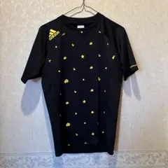 adidas ラグランスリーブ シャツ 黒/黄色