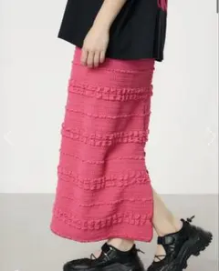 RODEO CROWNS ふくれボーダーナロースカート