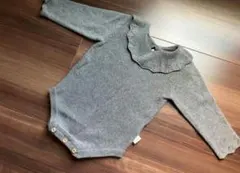 美品 キムラタン ニット ロンパース グレー 70