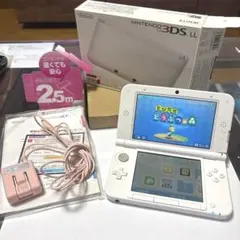3DS LLホワイト本体 ＋ 箱 コード 【⭐️ダウンロード版どうぶつの森付き】