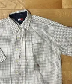 TOMMY HILFIGER 半袖シャツ チェック柄 XL