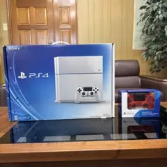 PS4 500GB シルバー 本体 + 赤コントローラー