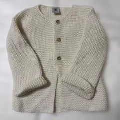 プチバトー　アイボリー　カーディガン