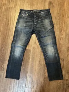 美品DENHAM RAZOR 31 GRABKデンハム レイザー カンディアーニ 人気 カンディアーニ《デンハム》レイザー(W31)ペンキ 加工 ストレッチ