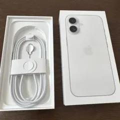 Apple iPhone 16 ホワイト 充電ケーブル付き 空箱