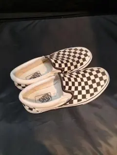 VANS チェッカーフラッグ スリッポン スニーカー 24.5