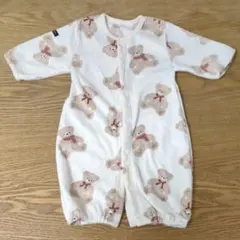 ベビー服 ロンパース カバーオール クマ柄 50-60cm