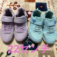 asics 瞬足　女の子　スニーカー　セット　22センチ