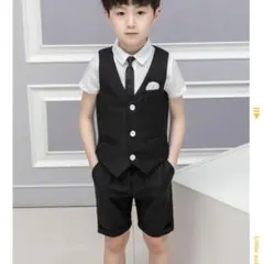 子供用フォーマルスーツセット ブラック 130cm