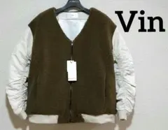 Vin【新品・31000円 ⇒ 4600円】ボア ブルゾン 異素材ギャザー
