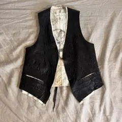 定価148000円　Vintage Leather Vest 一点物